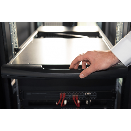 Digitus Professional DS-72210-2GE - KVM console with KVM switch - 8 ports - German - 17" - rack-mountable - 1280 x 1024 @ 60 Hz - 1000:1 - black, RAL 9005 - 1U - 3