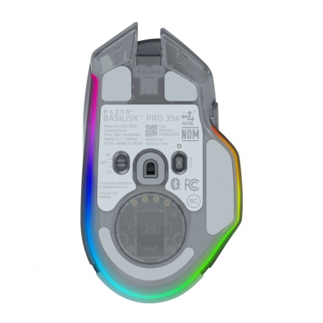 Razer Basilisk V3 pro 35K - Phantom White Edition - mouse - right-handed - optical - 11 buttons - wireless, wired - Bluetooth, USB-C, 2.4 GHz - white - 4