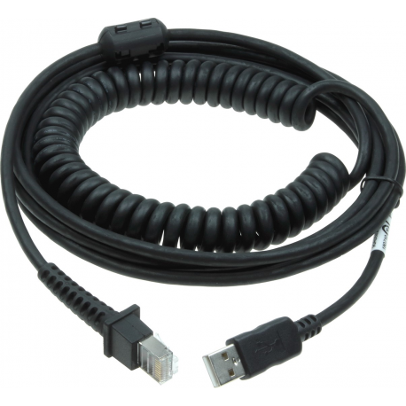 Datalogic - USB cable - USB - IP67 - 2.4 m - coiled - for PowerScan PD9630-DC, PD9630-HP, PD9630-SR, PM9600 - 0