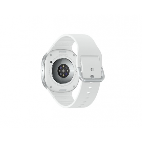 Samsung Galaxy Watch8 - 40 mm - silver - smart watch with sport band - rubber - white - band size: S/M - display 1.34" - 32 GB - NFC, Bluetooth, Wi-Fi - 30 g - 3