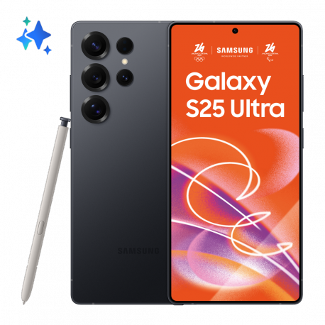 Samsung Galaxy S25 Ultra - 5G smartphone - dual-SIM - RAM 12 GB / Internal Memory 256 GB - OLED display - 6.9" - 3120 x 1440 pixels (120 Hz) - 4x rear cameras 200 MP, 50 MP, 50 MP, 10 MP - front camera 12 MP - titanium jetblack - 0