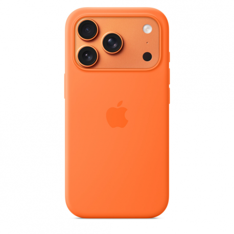 Apple - Back cover for mobile phone - MagSafe compatibility - silicone - orange - for iPhone 17 Pro - 0