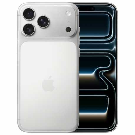 Apple iPhone 17 Pro Max - 5G smartphone - dual-SIM  /  Internal Memory 256 GB - OLED display - 6.9" - 2868 x 1320 pixels (120 Hz) - 3x rear cameras 48 MP, 48 MP, 48 MP - front camera 18 Megapixel - silver - 0