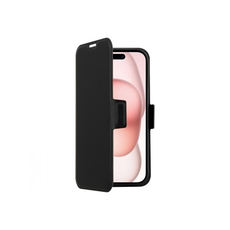 Screenor Clever - Flip cover for mobile phone - MagSafe compatibility - eco-leather, thermoplastic polyurethane (TPU) - black - for Apple iPhone 17 - 0