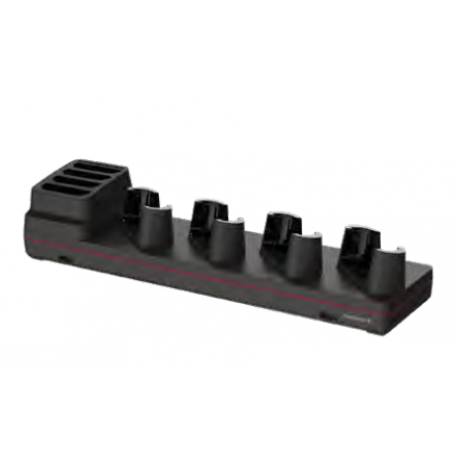 5 Bay Charge base. For recharging up to 4pcs of CT70 with or w/o boot and 4pcs of batteries. Kit includes net base, cup with ins - 0