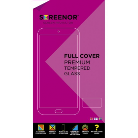 Screenor - Screen protector for mobile phone - glass - frame colour black - for Samsung Galaxy S25 FE - 0