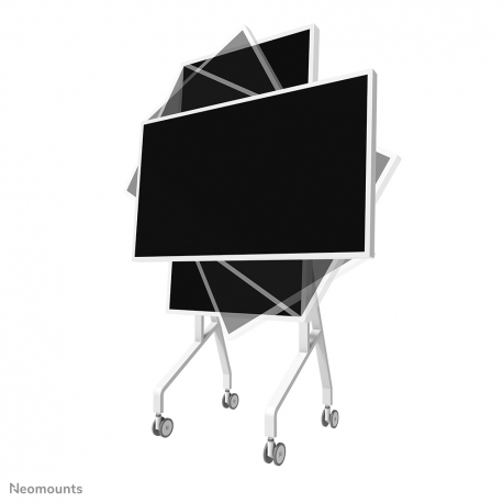 Neomounts Move Go Flip FL50-515WH1 - Cart - for flat panel - steel - white - screen size: 55"-65" - mounting interface: 400 x 400 mm - 6