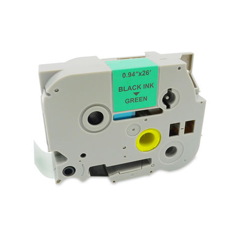 Brother TZe-751 - Black on green - Roll (2.4 cm x 8 m) 1 cassette(s) laminated tape - for Brother PT-D600; P-Touch PT-3600, D800, E550, P750, P900, P950; P-Touch Cube Plus PT-P710 - 2