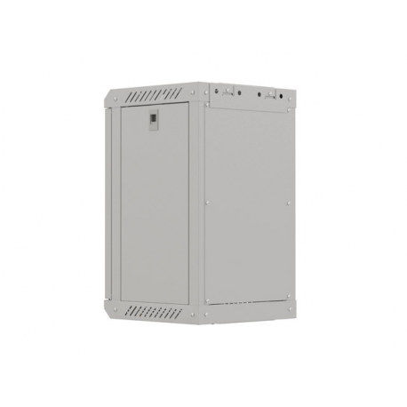 Lanberg WF11 Series - Rack cabinet - 300 x 300, with glass door, flat pack - wall mountable - grey, RAL 7035 - 9U - 10" - 7