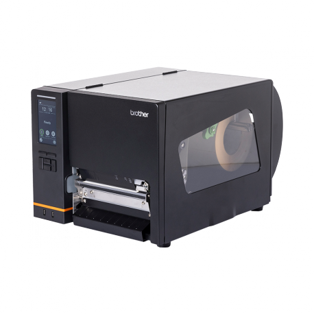 Brother TJ-6421TN - Label printer - direct thermal  /  thermal transfer - Roll (17.27 cm) - 203 dpi - up to 304.8 mm / sec - serial, USB 2.0, USB host, LAN - 5