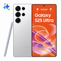 Samsung Galaxy S25 Ultra - 5G smartphone - dual-SIM - RAM 12 GB / Internal Memory 256 GB - OLED display - 6.9" - 3120 x 1440 pixels (120 Hz) - 4x rear cameras 200 MP, 50 MP, 50 MP, 10 MP - front camera 12 MP - titanium whitesilver