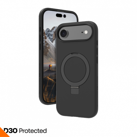 dbramante1928 Iceland Ultra - Back cover for mobile phone - kick - MagSafe compatibility - D3O, 100% recycled plastic - black - for Apple iPhone Air - 0