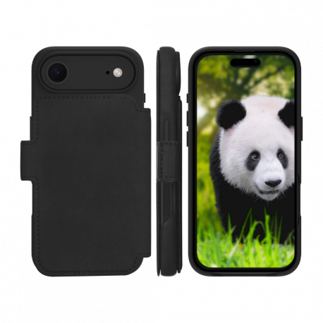 dbramante1928 Lynge - Flip cover for mobile phone - MagSafe compatibility - full-grain leather - black - for Apple iPhone Air - 2