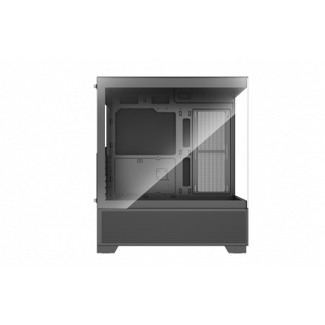 Xilence Xilent Beam - Midi-tower - ATX - windowed side panel (tempered glass) - no power supply (ATX) - black - USB/Audio - 8
