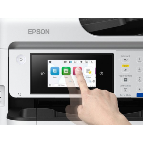 Epson WorkForce Pro EM-C800RDWF - Multifunction printer - colour - ink-jet - A4 (210 x 297 mm) (original) - A4 / Legal (media) - up to 25 ppm (printing) - 330 sheets - 33.6 Kbps - USB 2.0, Gigabit LAN, Wi-Fi(ac) - 4
