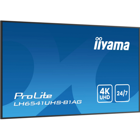 iiyama ProLite LH6541UHS-B1AG - 65" Diagonal Class (64.5" viewable) LED-backlit LCD display - digital signage - 4K UHD (2160p) 3840 x 2160 - black bezel with glossy finish - 5