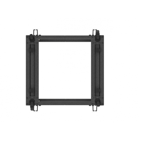 Lanberg - Rack open frame - 600 x 600 - 1100, adjustable - RAL 9004, black - 12U - 19" - 5