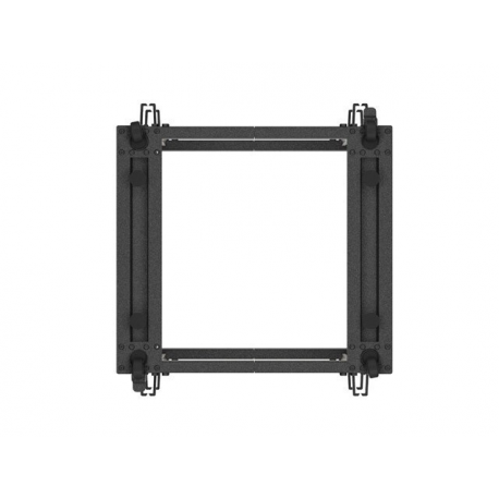 Lanberg - Rack open frame - 600 x 600 - 1100, adjustable - free-standing - black, RAL 9004 - 15U - 19" - 5
