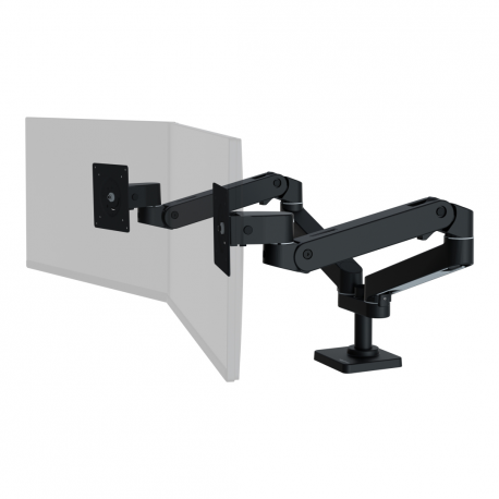 Ergotron LX Pro - Mounting kit (dual arm) - modular - for 2 LCD displays - side-by-side - aluminium - black - screen size: up to 27" - desk-mountable - 6