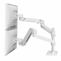 Ergotron LX Pro - Mounting kit (dual stacking arm) - for 2 LCD displays - aluminium - white - screen size: up to 24" - desk-mountable