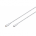 ASSMANN - Lightning cable - 24 pin USB-C male to Lightning male - 1 m - single shielded - MFI Certified - white