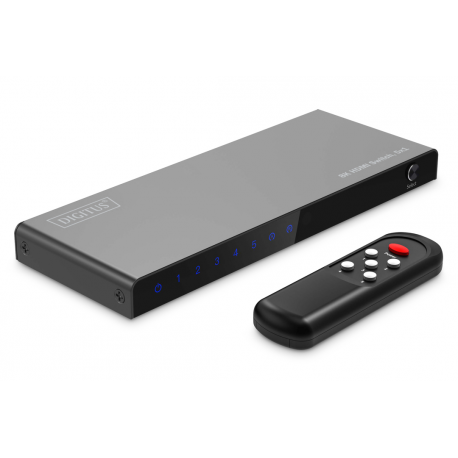 DIGITUS DS-55334 - Video / audio switch - 8K - 5 x 1 - desktop - 0