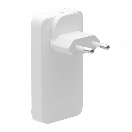 dbramante1928 re-charge Pro - Power adapter - slim - 65 Watt - 2 output connectors (24 pin USB-C, USB) - white - 2