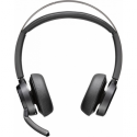 Poly Voyager Focus 2 - Headset - on-ear - Bluetooth - wireless - active noise cancelling - USB-C via Bluetooth adapter - black - Zoom Certified