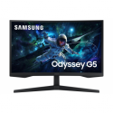 Samsung Odyssey G5 S27CG554EU - G55C Series - LED monitor - gaming - curved - 27" - 2560 x 1440 QHD @ 165 Hz - VA - 300 cd/m² - 2500:1 - HDR10 - 1 ms - HDMI, DisplayPort - black