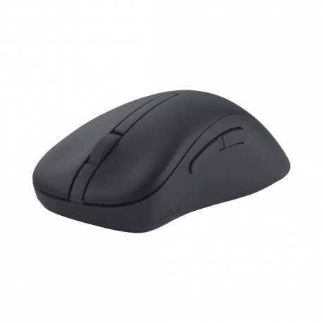 ASUS MD102 - Mouse - ergonomic - optical - 5 buttons - wireless - Bluetooth, 2.4 GHz - USB wireless receiver - dark grey - 1