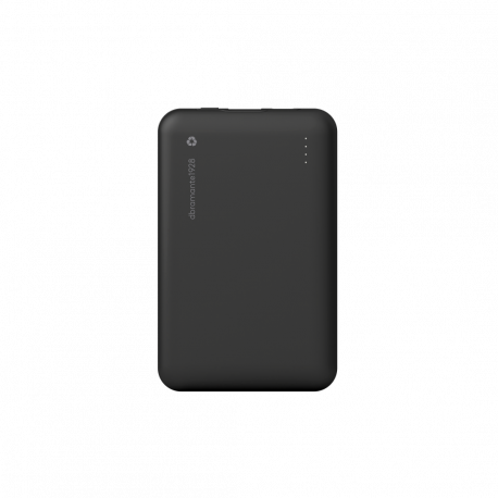dbramante1928 re-charge - Power bank - 10000 mAh - 20 Watt - Apple 2.4A, PD / PPS, Apple Fast Charge, QC 3.0 - 2 output connectors (24 pin USB-C, USB Type A) - on cable: USB-C - black - 2