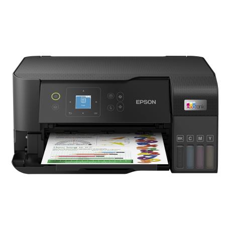 Epson EcoTank L3560 - Multifunction printer - colour - ink-jet - ITS - A4 (media) - up to 15 ppm (printing) - 100 sheets - USB, Wi-Fi - black - 0