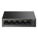 TP-Link LiteWave LS105LP V1 - Switch - 4 x 10 / 100 (PoE) + 1 x 10 / 100 - desktop, wall-mountable - PoE (41 W)