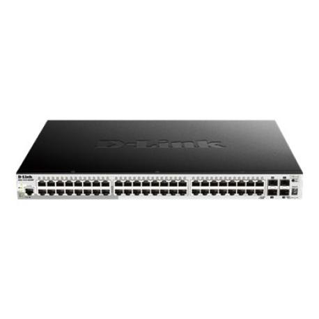 D-Link DGS 1510-52XMP - Switch - L3 - smart - 48 x 10 / 100 / 1000 (PoE+) + 4 x 10 Gigabit SFP+ - desktop, rack-mountable - PoE+ (370 W) - 0