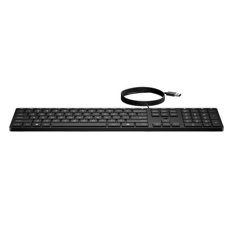 HP Desktop 320K - Keyboard - 3-zone layout, low profile key travel - full size - USB - Russian - black - Smart Buy - 0