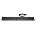HP Desktop 320K - Keyboard - 3-zone layout, low profile key travel - full size - USB - Russian - black - Smart Buy