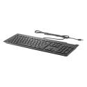 HP Slim v2 USB Wired Keyboard - Smartcard - Black - US/RUS