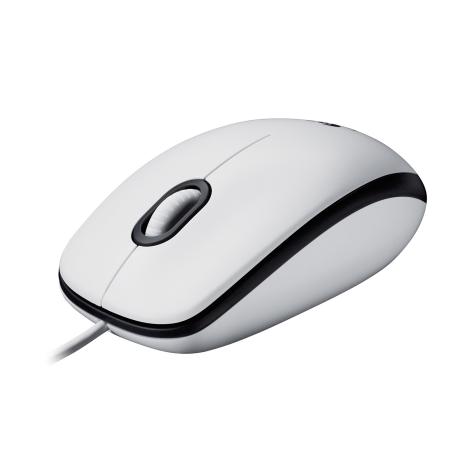 Logitech M100 - Mouse - full size - right and left-handed - optical - 3 buttons - wired - USB - 1