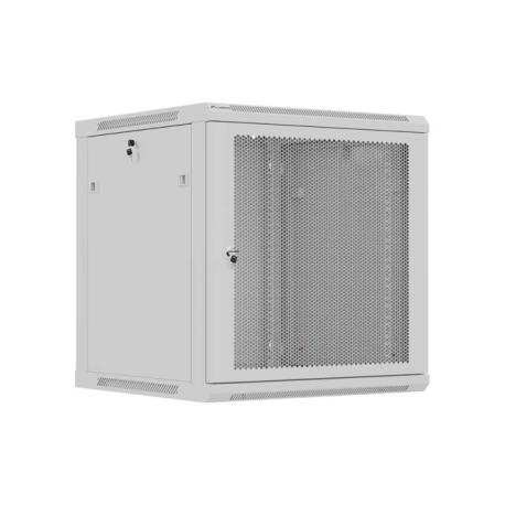 Lanberg WF01 Series - Rack cabinet - 600x600, flat pack, with perforated door - wall mountable - grey, RAL7035 - 12U - 19" - 0