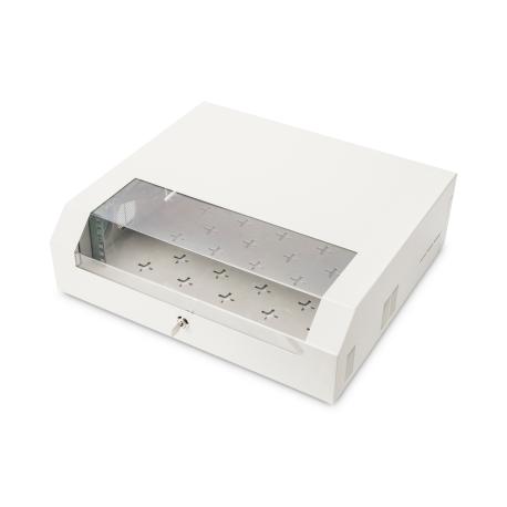 DIGITUS wall closet 19inch slim line 5U installation option 2U vertical 3U horizontal gray RAL7035 - 0