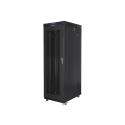 Lanberg - Rack cabinet - with 4 cooling fans, display - black, RAL 9004 - 37U - 19"