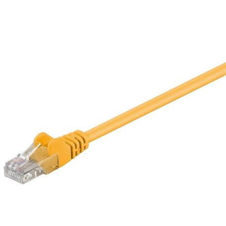 goobay - Network cable - RJ-45 (M) to RJ-45 (M) - 1.5 m - UTP - CAT 5e - molded - yellow - 0