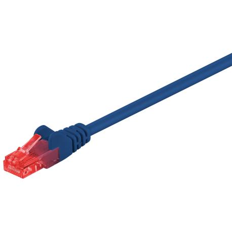 Goobay - Network cable - RJ-45 (M) to RJ-45 (M) - 50 cm - UTP - CAT 6 - molded, snagless - blue - 0