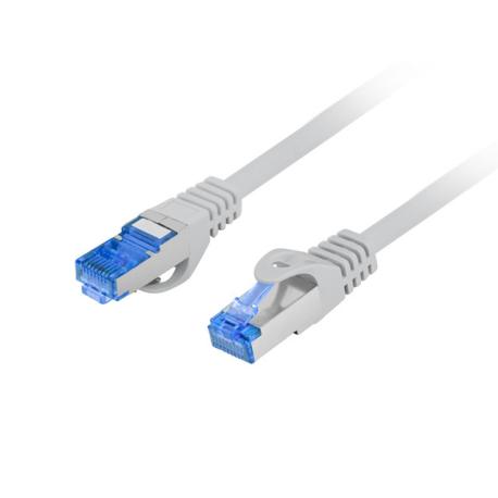 Lanberg - Patch cable - RJ-45 (M) to RJ-45 (M) - 0.5 m - S / FTP - CAT 6a - molded, snagless - grey, RAL 7035 - 0