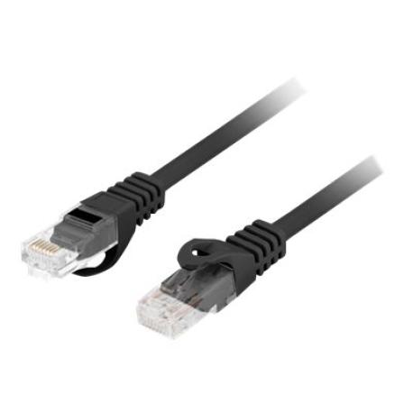 Lanberg - Patch cable - RJ-45 (M) to RJ-45 (M) - 5 m - 5.4 mm - UTP - CAT 6 - halogen-free, molded, snagless - black - for P / N: PPS6-0024-S, PPS6-1024-S, PPU6-1024-B, PPU6-1024-S, PPU6-9012-B, PPU6-9012-S - 0