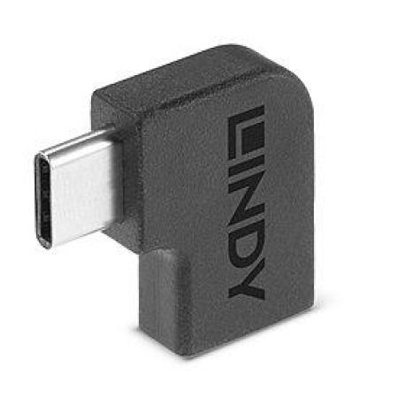 Lindy - USB adapter - 24 pin USB-C (F) to 24 pin USB-C (M) angled - USB 3.2 Gen 2 - black - 0