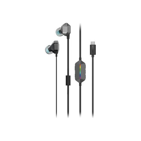 Lenovo Legion E510 - Headphones with mic - in-ear - wired - USB-C - stormy grey - 0