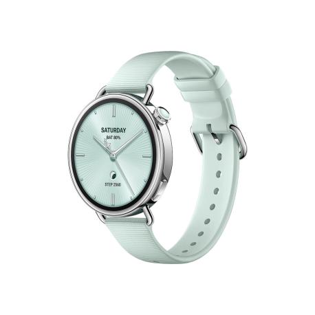 Xiaomi Watch S4 - 41 mm - smart watch with strap - fluororubber - wrist size: 120-190 mm - display 1.32" - Bluetooth, NFC - 32 g - mint green - 0