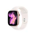 Apple Watch Series 11 (GPS) - 46 mm - rose gold aluminium - smart watch with sport band - fluoroelastomer - light blush - band size: M/L - 64 GB - Wi-Fi 4, UWB, Bluetooth - 37.8 g