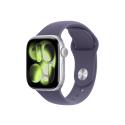Apple Watch Series 11 (GPS + Cellular) - 42 mm - silver aluminium - smart watch with sport band - fluoroelastomer - purple fog - band size: S/M - 64 GB - LTE, Wi-Fi 4, UWB, Bluetooth - 5G - 29.7 g